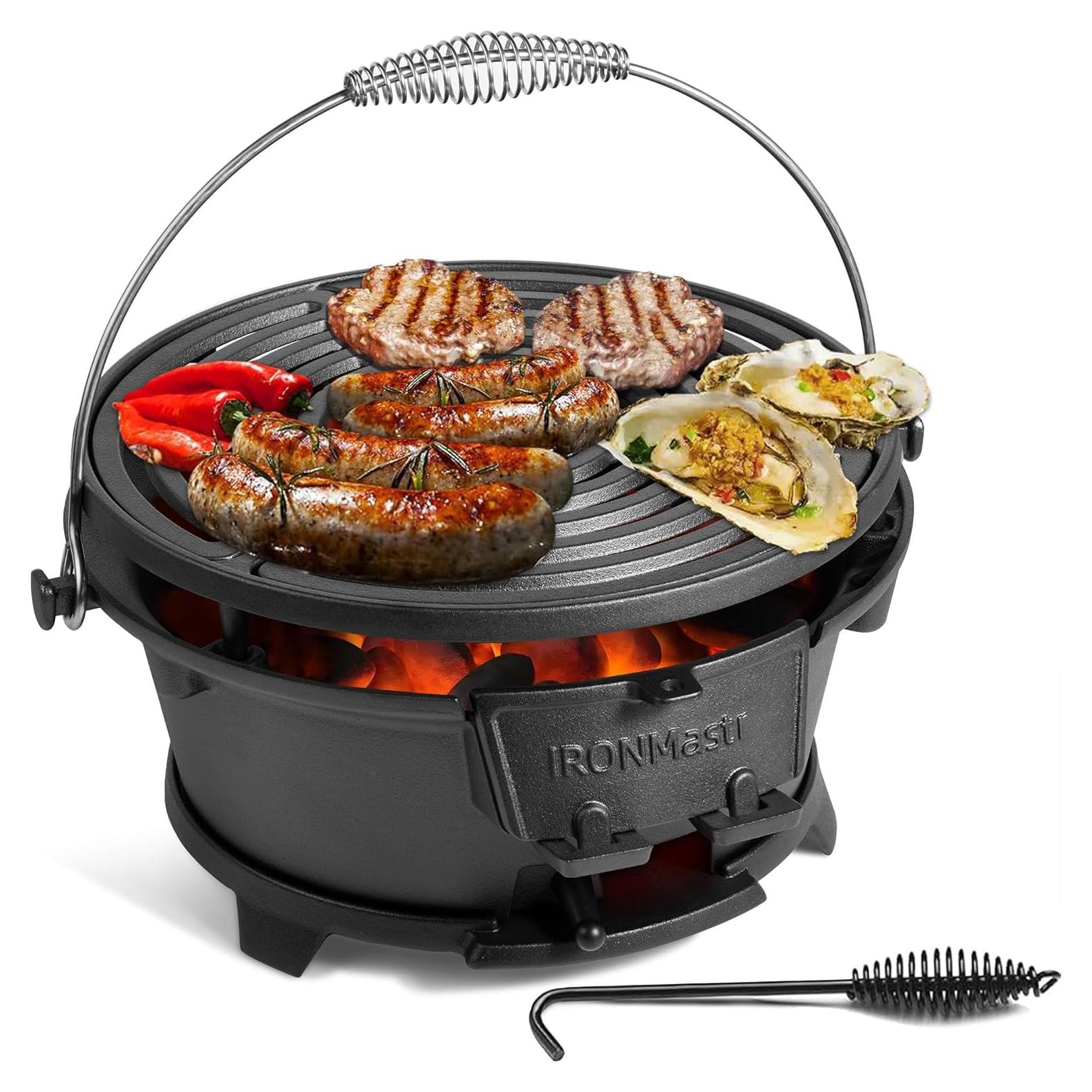 Parrilla Hibachi IronMaster R36E Hierro Fundido Portátil