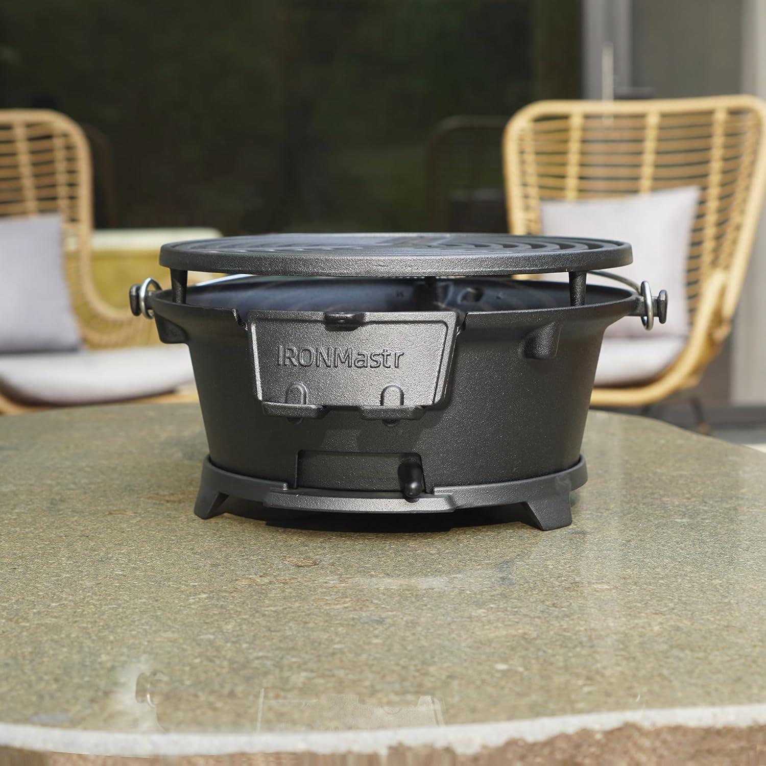 Parrilla Hibachi IronMaster R36E Hierro Fundido Portátil