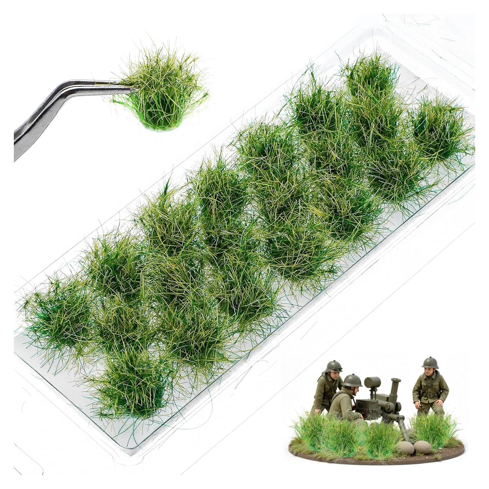 Hierba Estática Lusofie 20Pcs Verde Otoñal para Dioramas