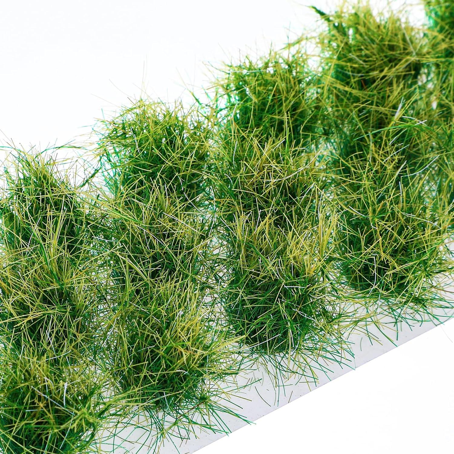 Hierba Estática Lusofie 20Pcs Verde Otoñal para Dioramas