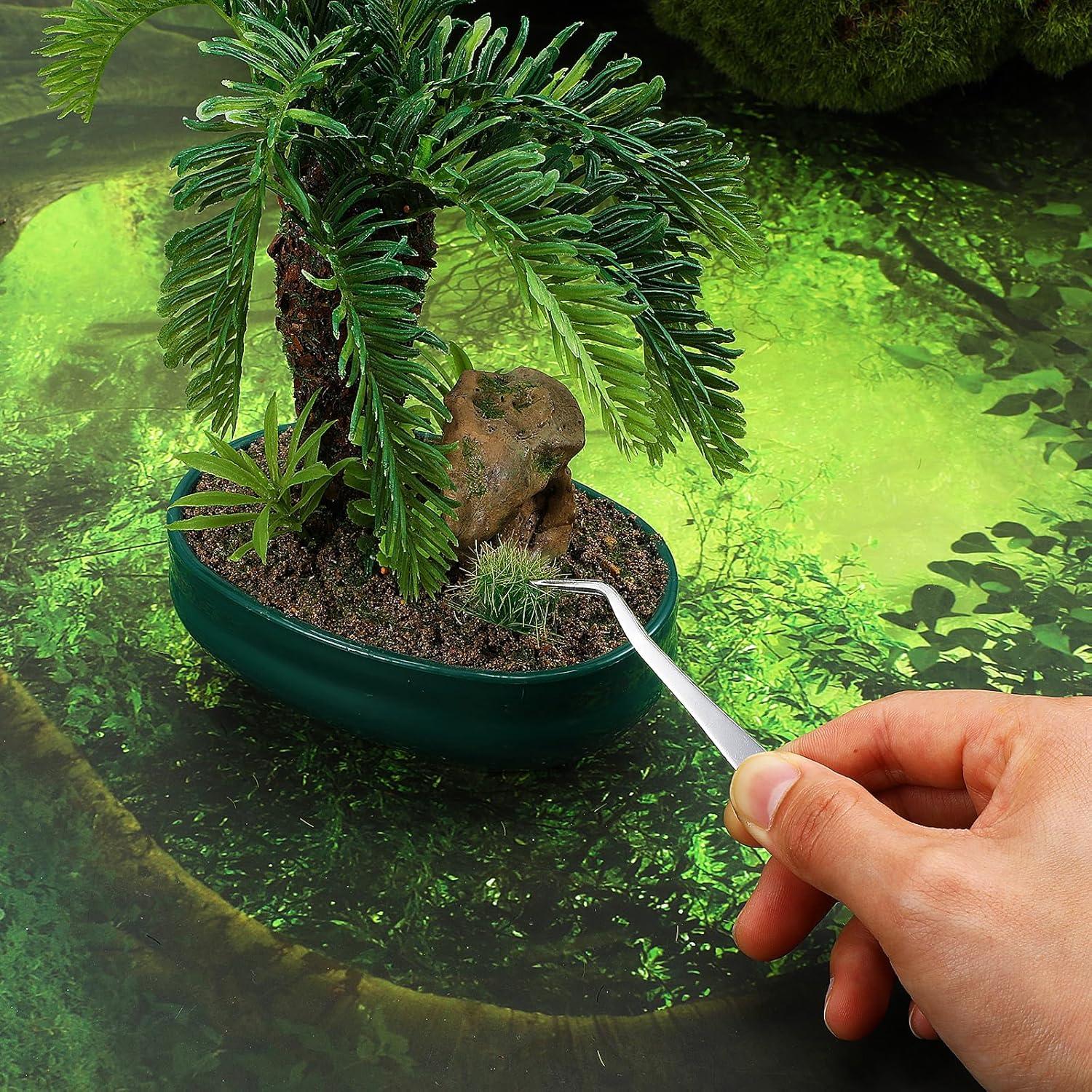 Hierba Estática Lusofie 20Pcs Verde Otoñal para Dioramas