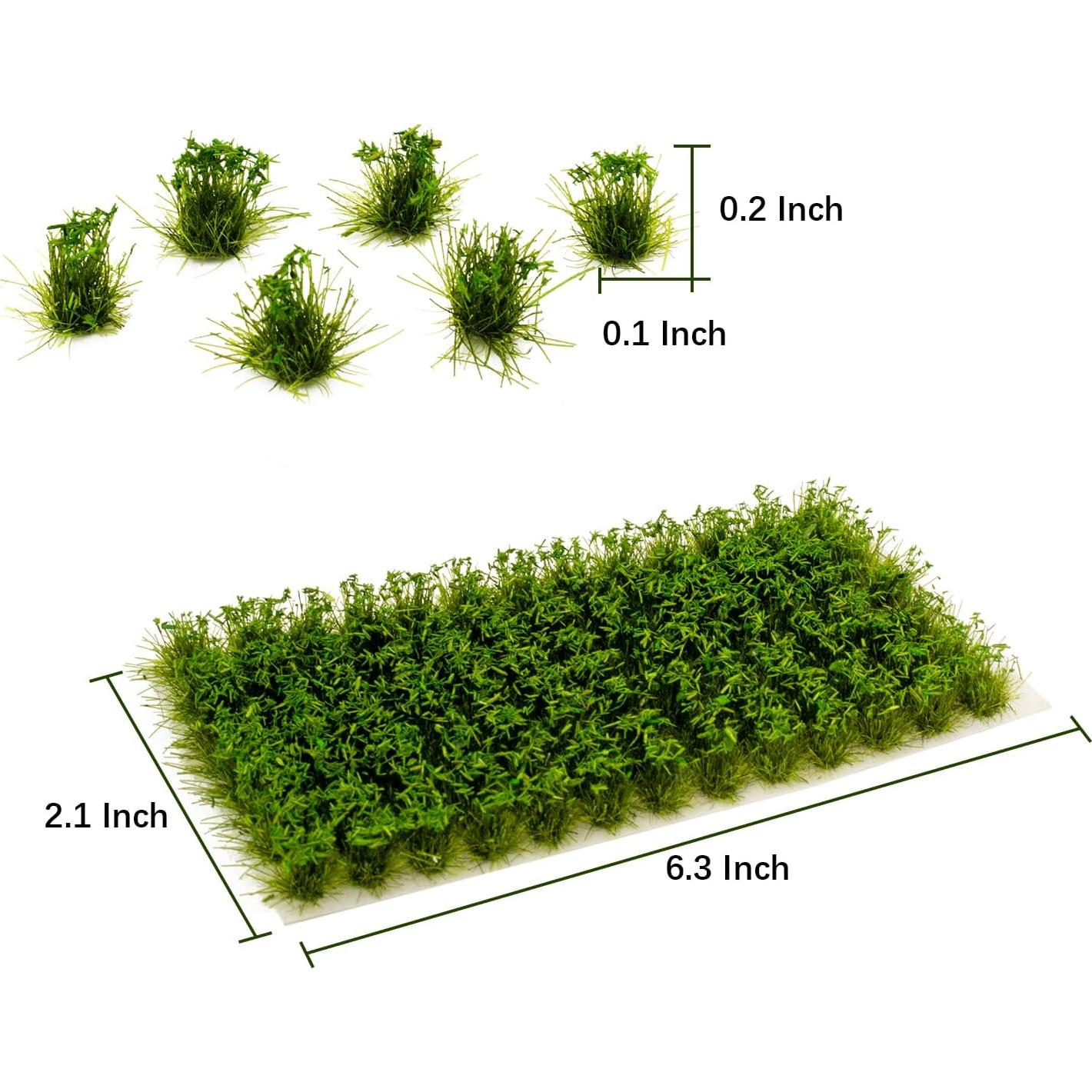 Grama Estática Tuft 104 Pcs Warmtree Verde Oscuro