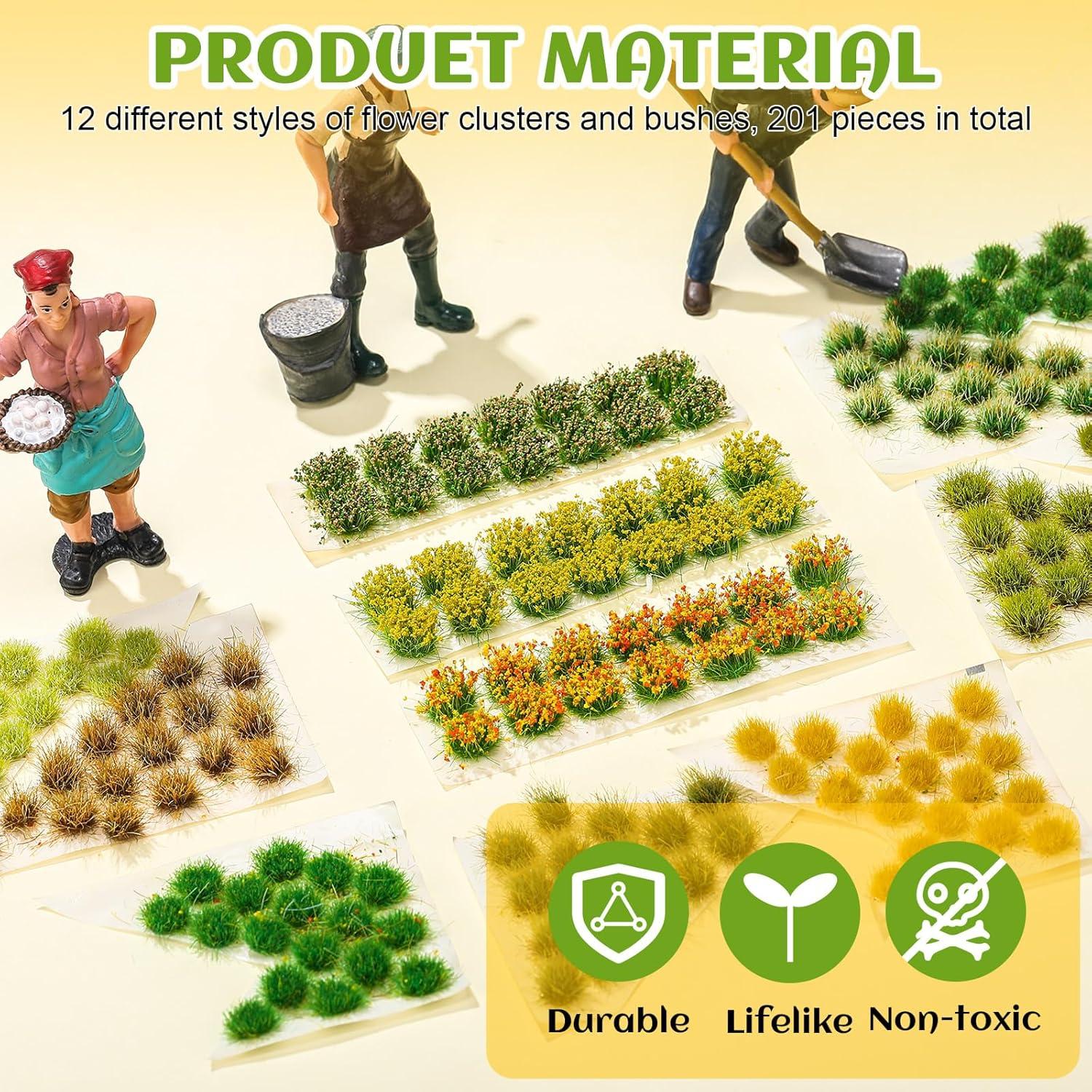 201 Piezas Terreno Miniatura Hierba Estática CraftyDream