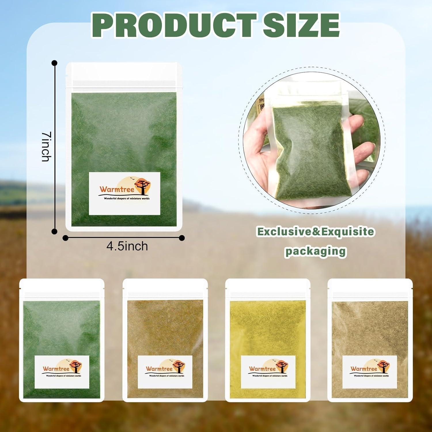 Conjunto de Hierba Estática Warmtree 120g 3mm para Dioramas