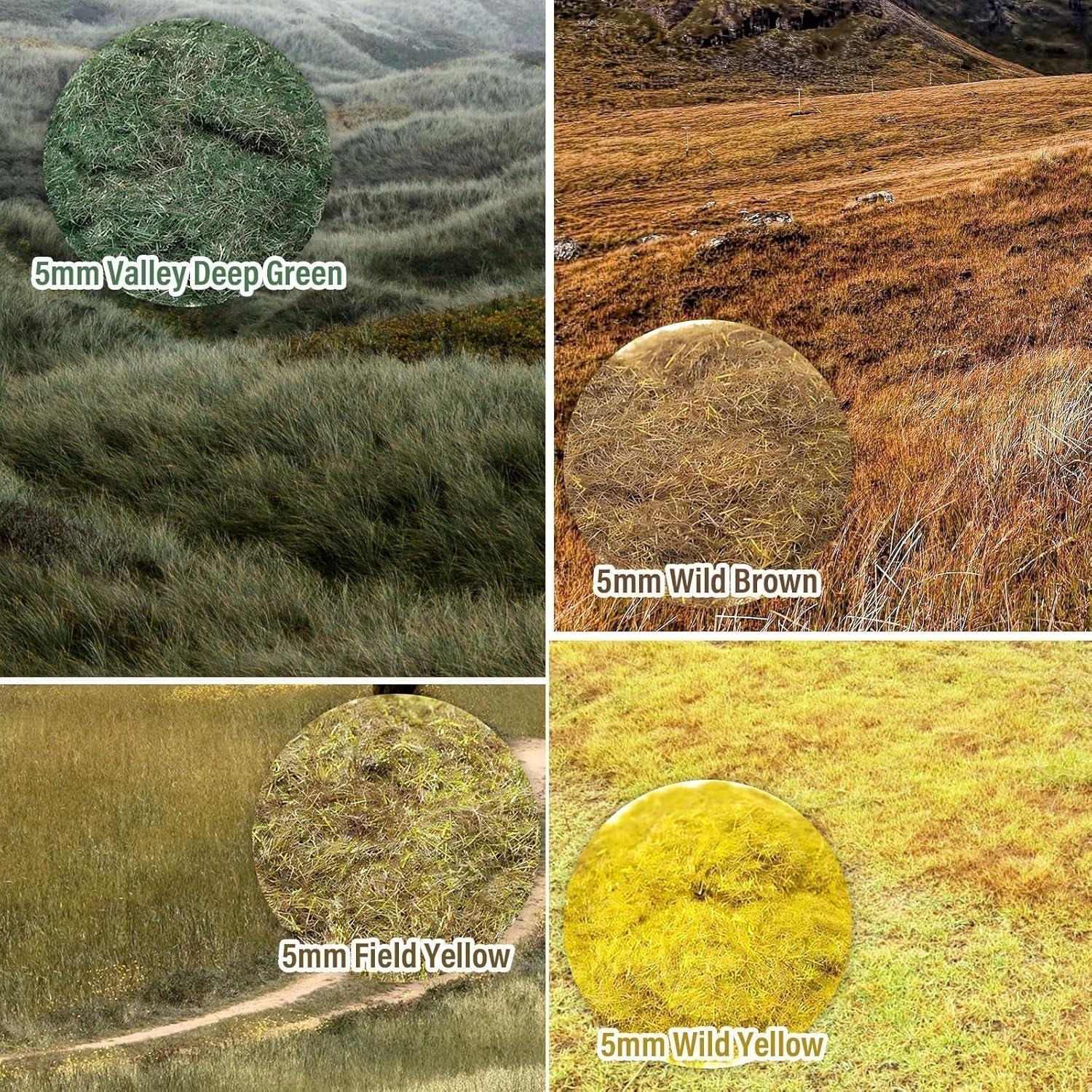 Conjunto de Hierba Estática Warmtree 120g 3mm para Dioramas