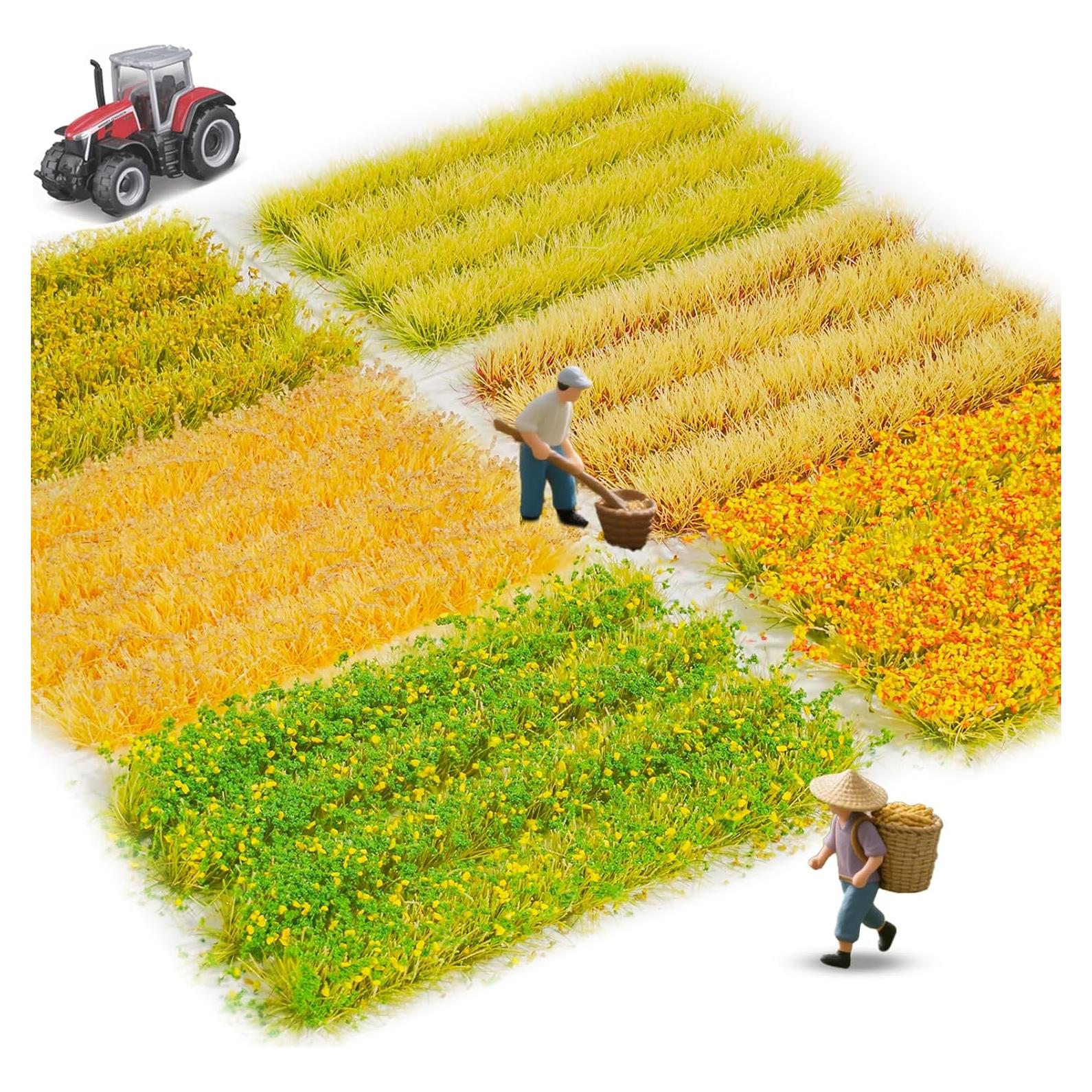 Kit de Modelo de Terreno Warmtree 24 Pcs Grama Estática 7 cm