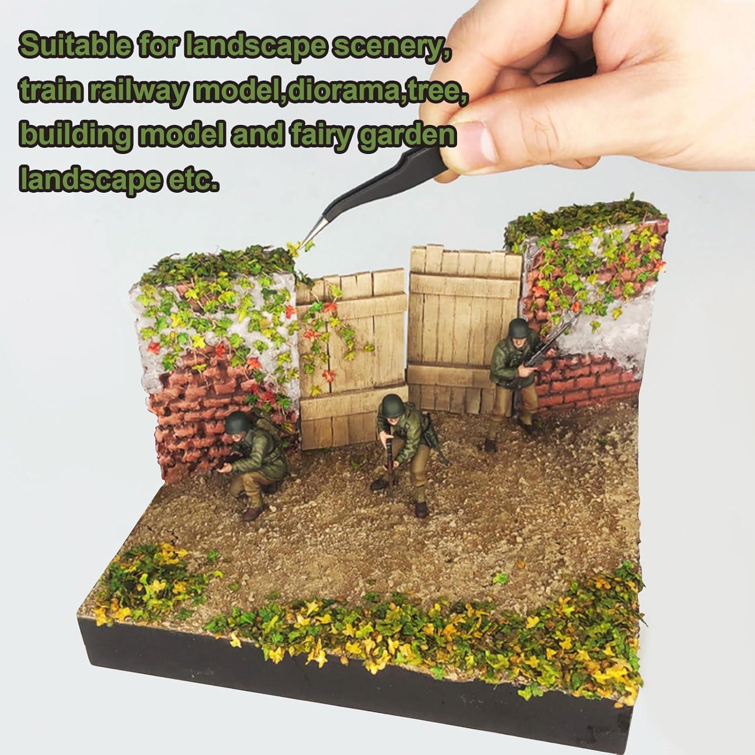 Hojas Miniatura Realistas FOIMAS para Diorama y Jardín de Hadas