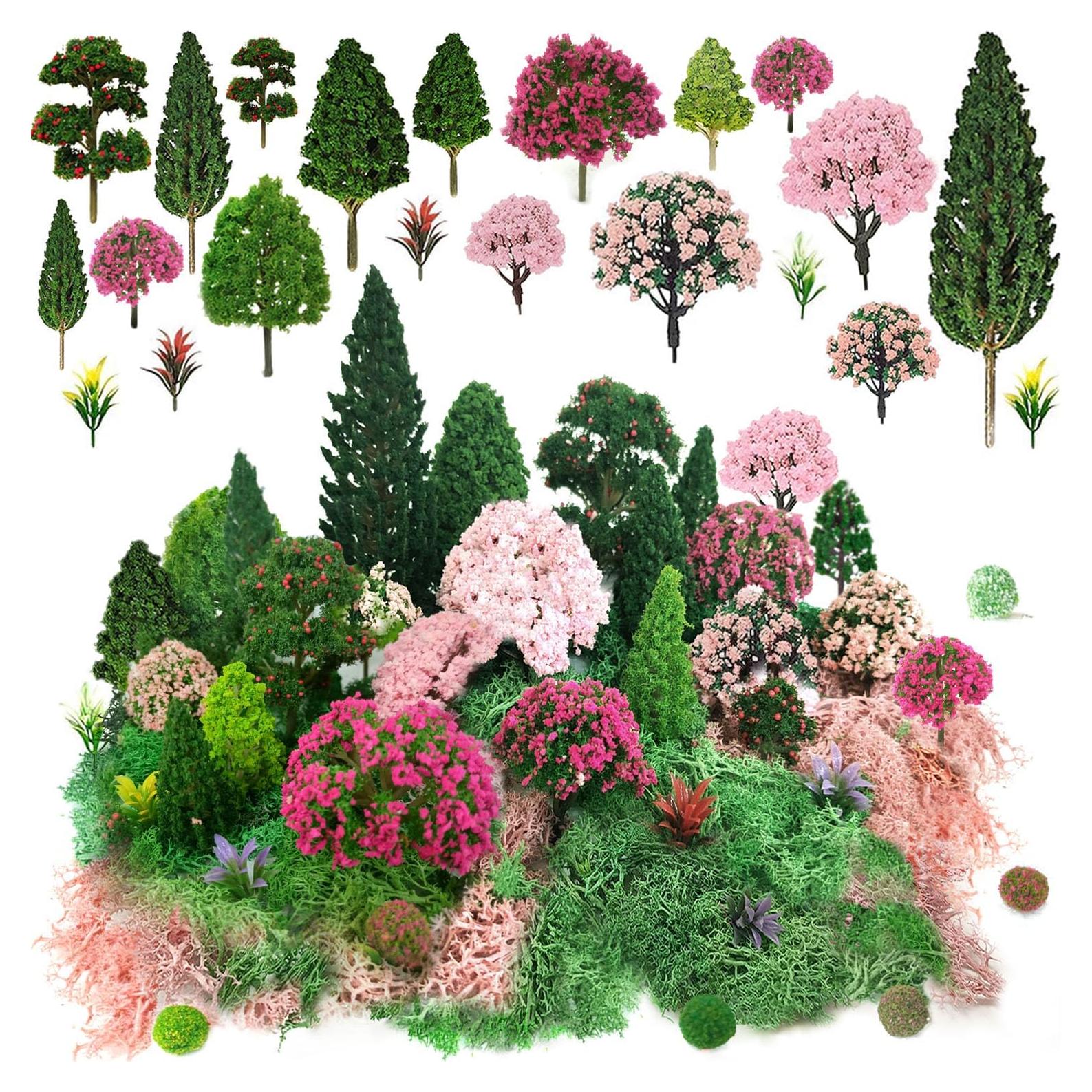 Árboles de Modelo Mixto QuarenDen 37 Piezas Decoración Verde