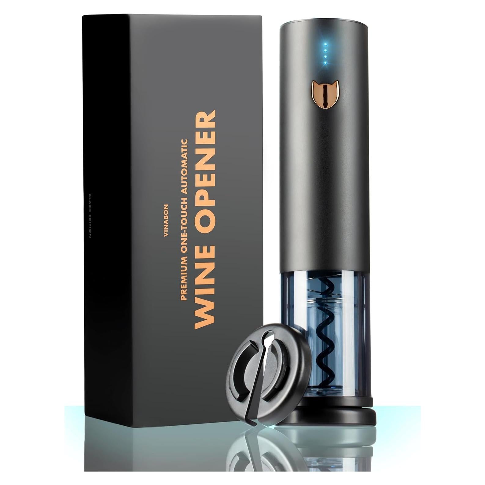 Abridor de Vino Eléctrico VINABON EWO2 Recargable con Cortador