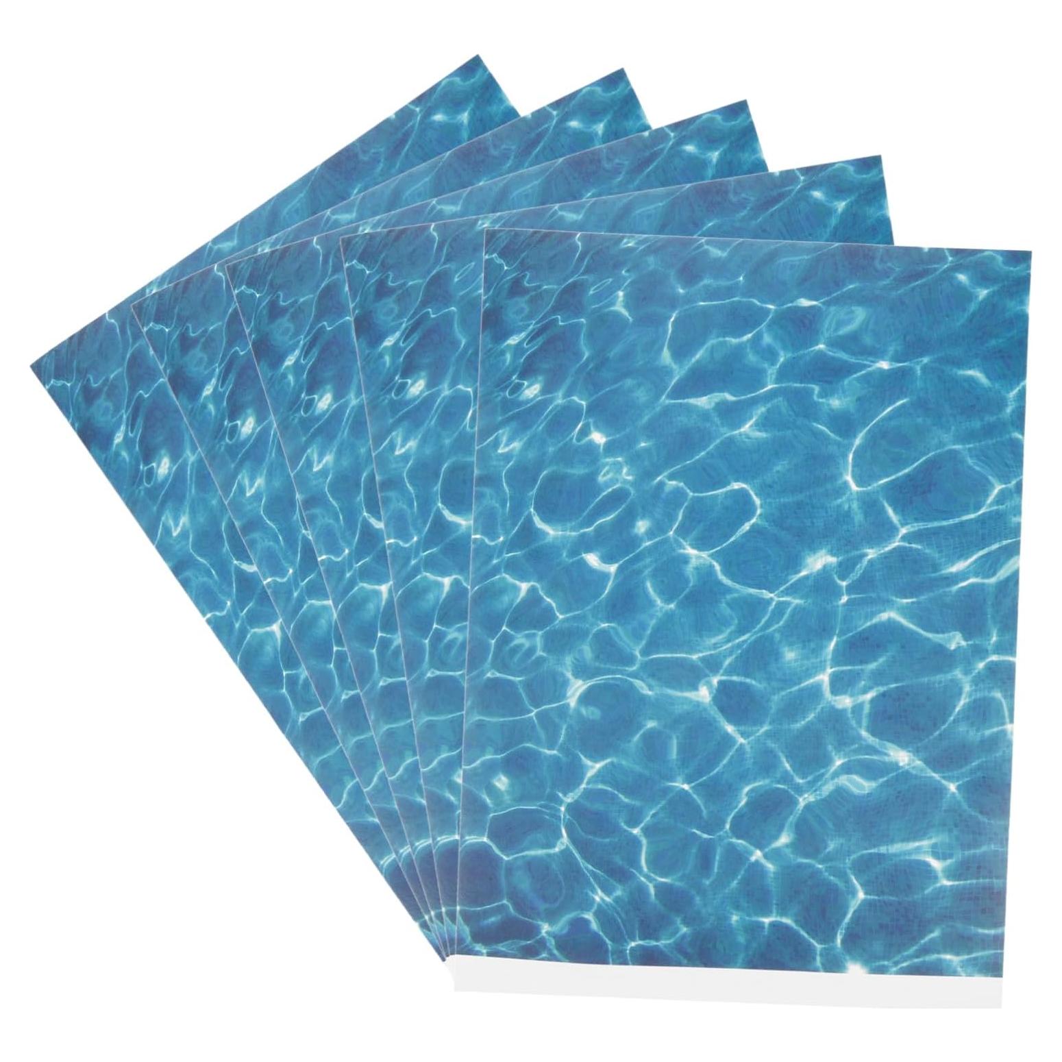 5 Sheets Modeling Materials Diorama Sand Paper Fake Scene Landscape Decor Diorama Water Wave Stickers Artificial Water Ripple Decor Miniature Basing Gel Plastic