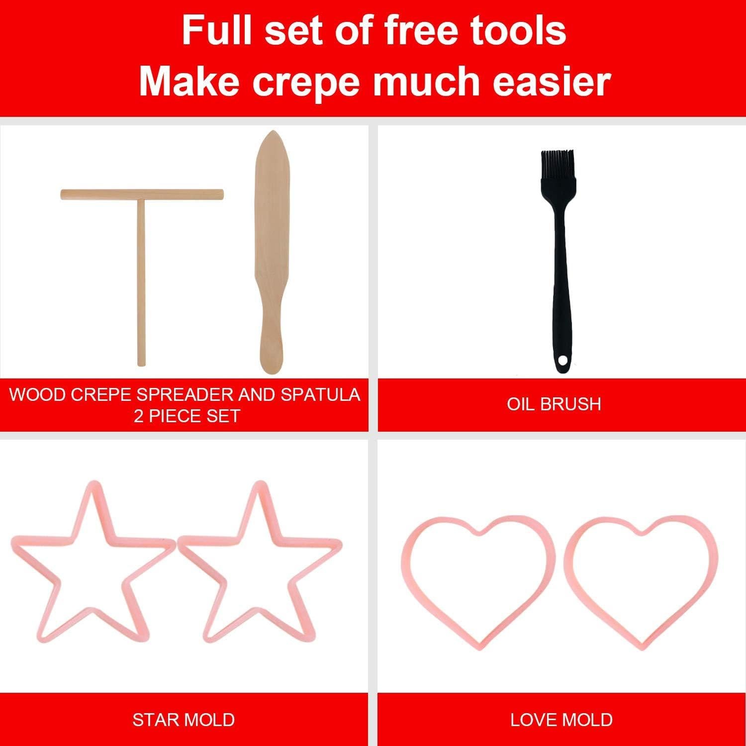 Hacedor de Crepes Salud y Hogar 33 cm Antiadherente Eléctrico