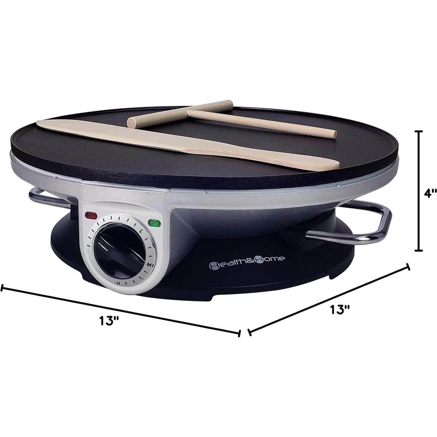 Hacedor de Crepes Salud y Hogar 33 cm Antiadherente Eléctrico