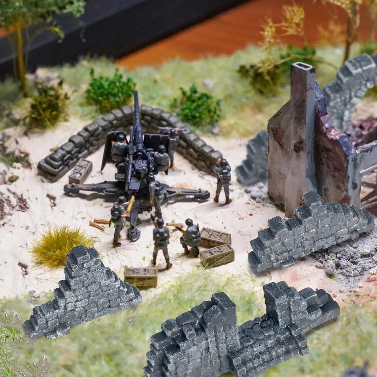 Conjunto de Paredes de Piedra Arruinadas Warmtree - Escenografía 28mm