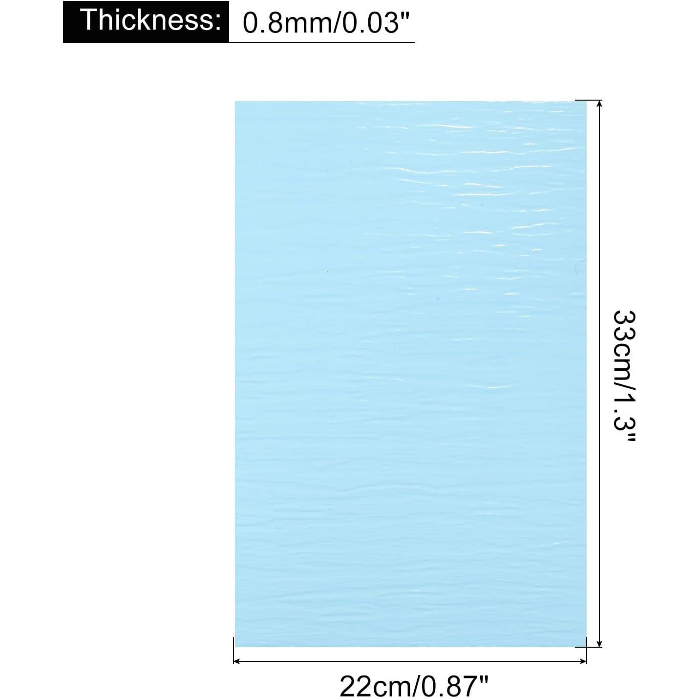 Hoja de Agua Ripple MECCANIXITY PVC Azul 33x22cm