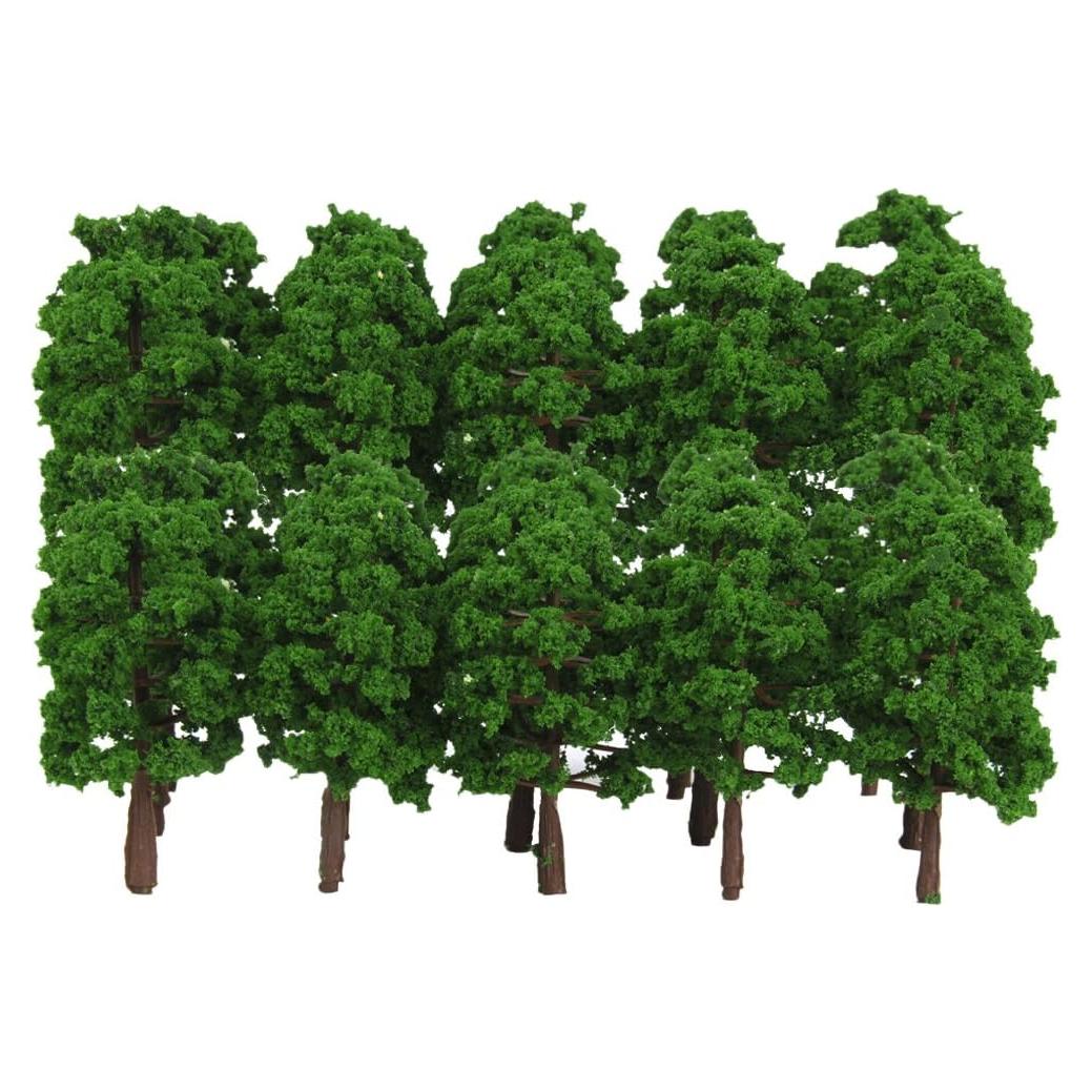 40 Árboles Modelo DIY Jili Online 8cm Verde Oscuro 1/150