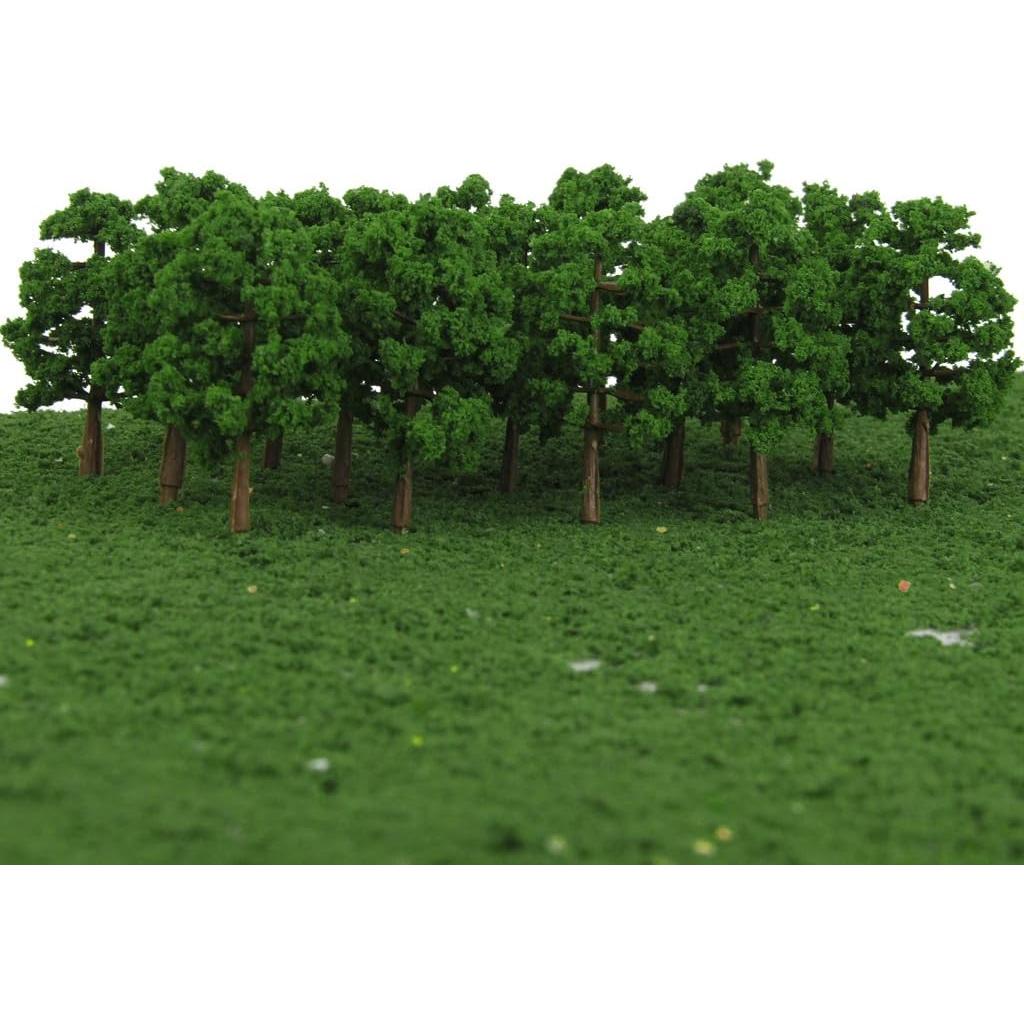 40 Árboles Modelo DIY Jili Online 8cm Verde Oscuro 1/150