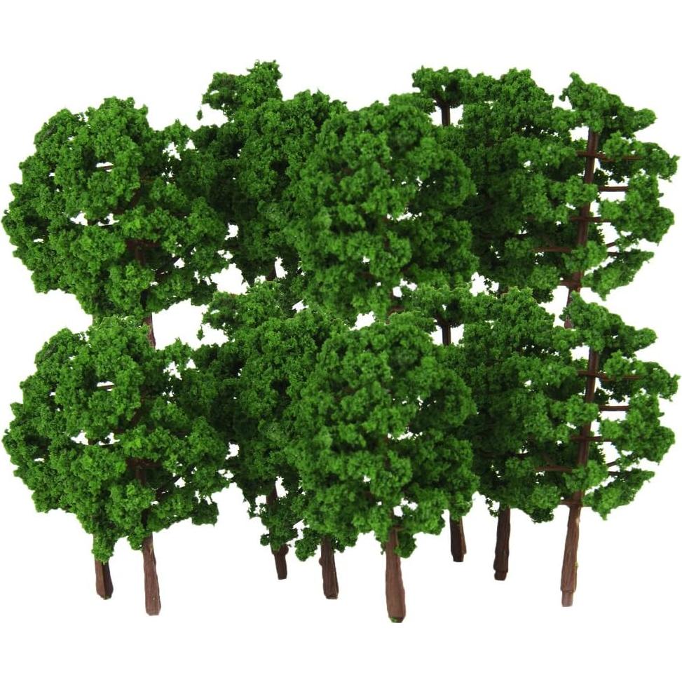 40 Árboles Modelo DIY Jili Online 8cm Verde Oscuro 1/150