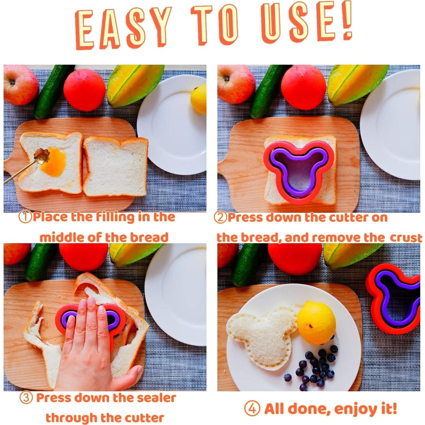 Cortador y Sellador de Sándwich BANIC 6 Formas Divertidas