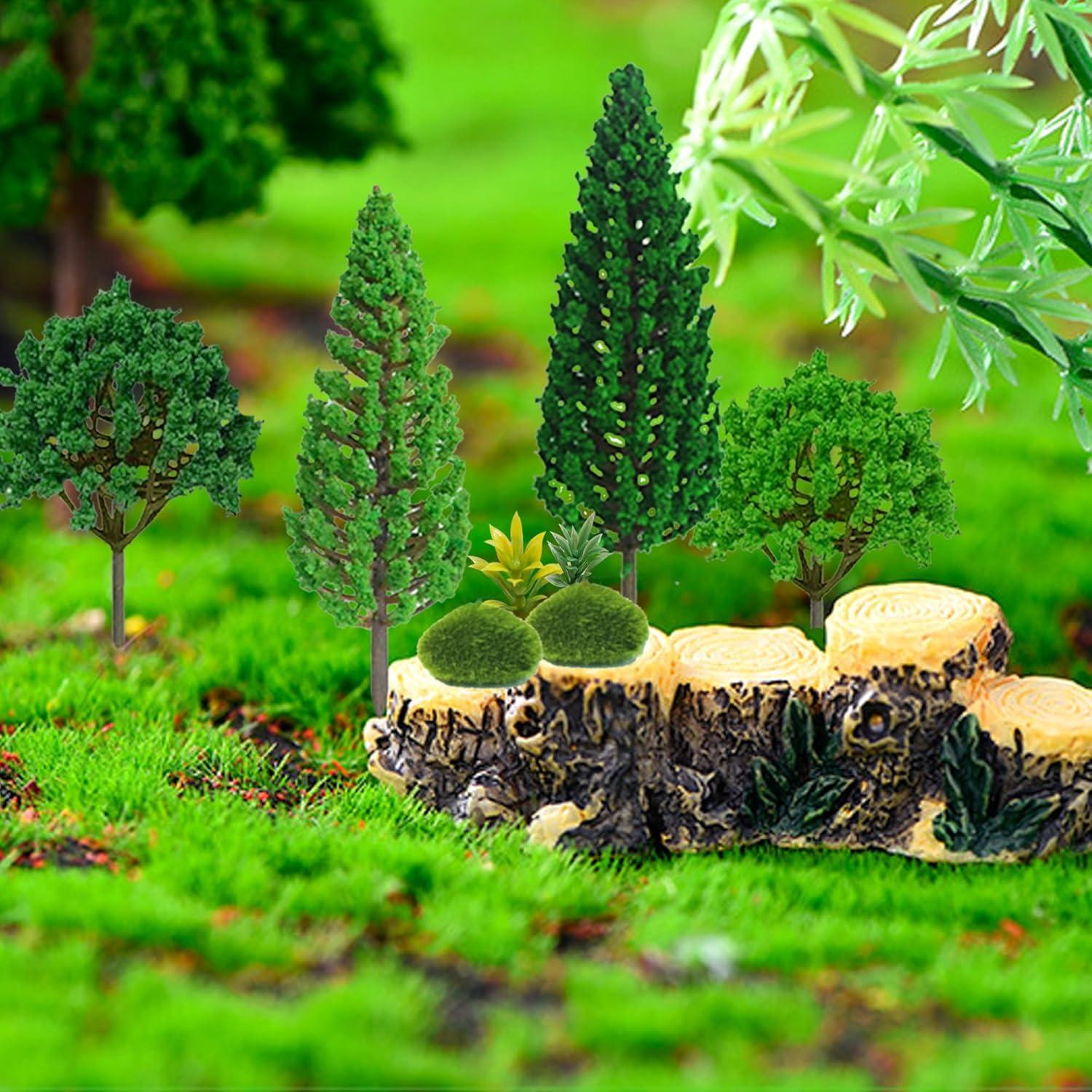 30 Piezas Árboles Miniatura Zofusaier 3.5-15 cm para Diorama