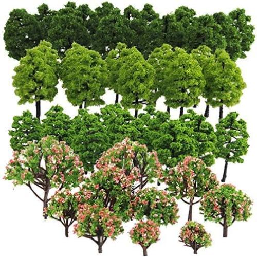 Paquete de 70 árboles modelo Taotenish para diorama