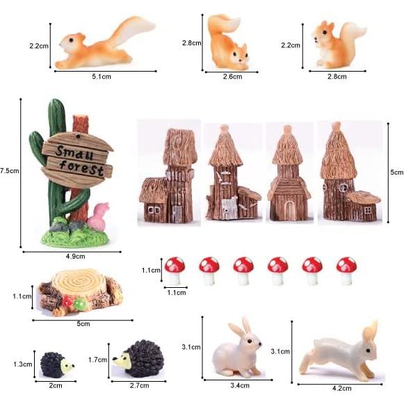 42 Piezas Árboles y Animales para Escenografía de Modelos