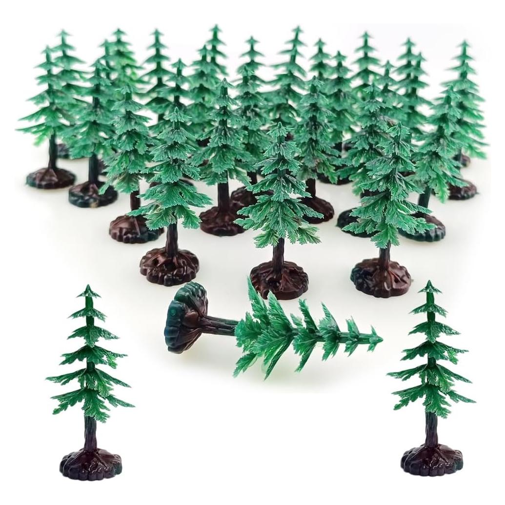30 Piezas Árboles Miniatura de Pino Artificial FAZHBARY