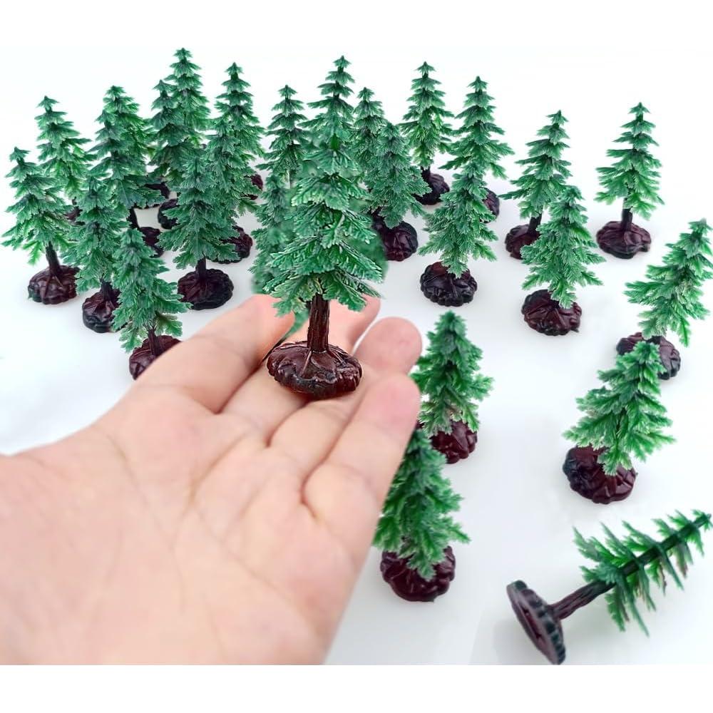 30 Piezas Árboles Miniatura de Pino Artificial FAZHBARY