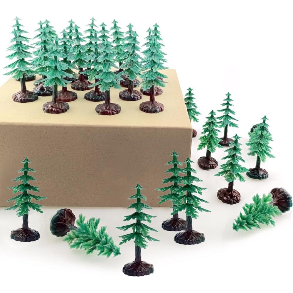 30 Piezas Árboles Miniatura de Pino Artificial FAZHBARY