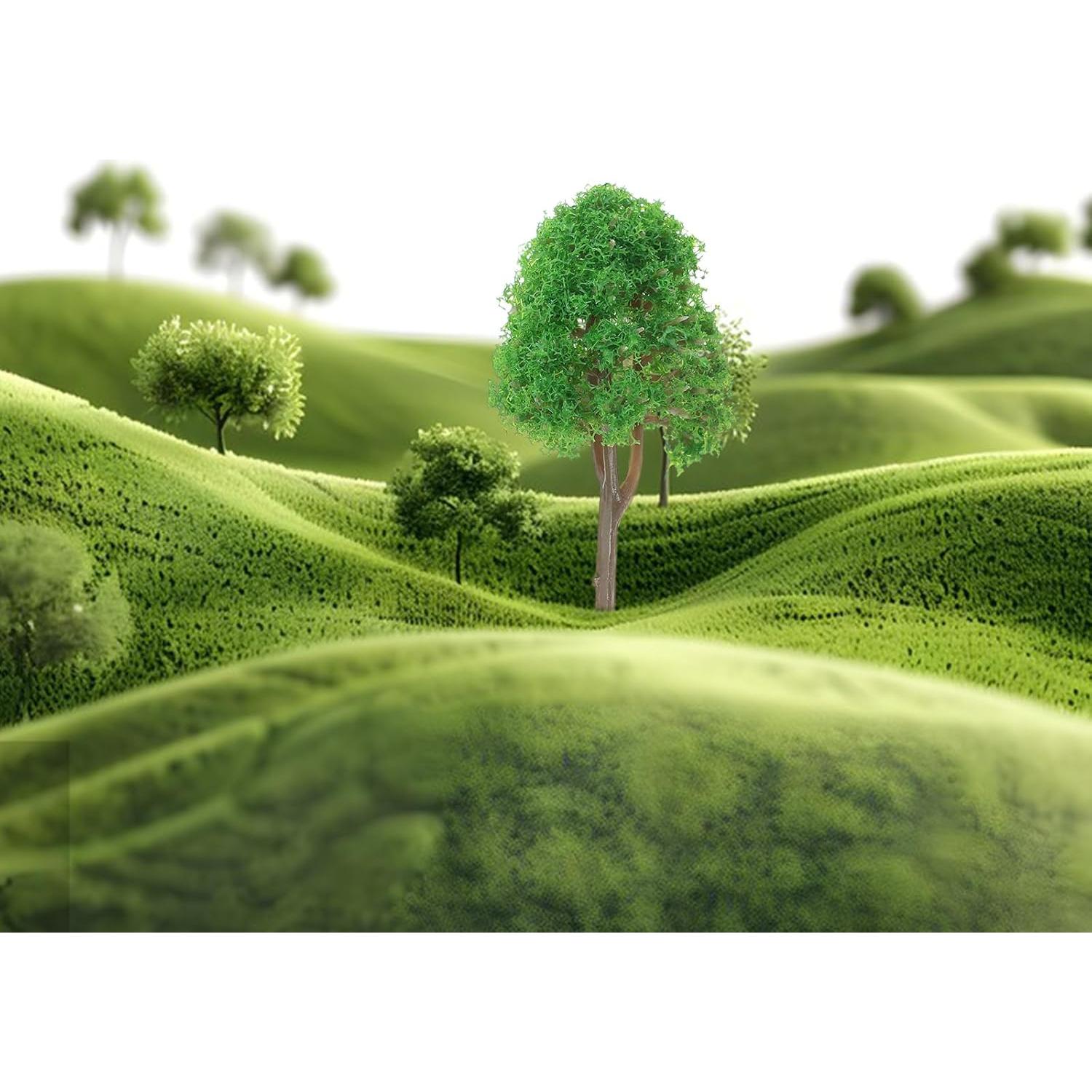 20 Árboles Modelo Paisaje 1:150 NUOLUX 7.5cm Verde