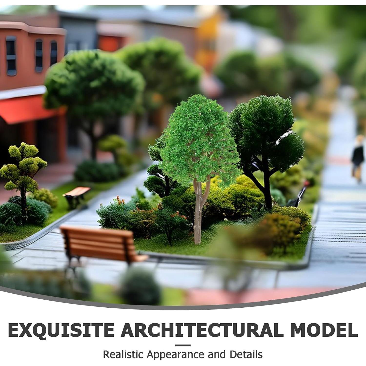 20 Árboles Modelo Paisaje 1:150 NUOLUX 7.5cm Verde