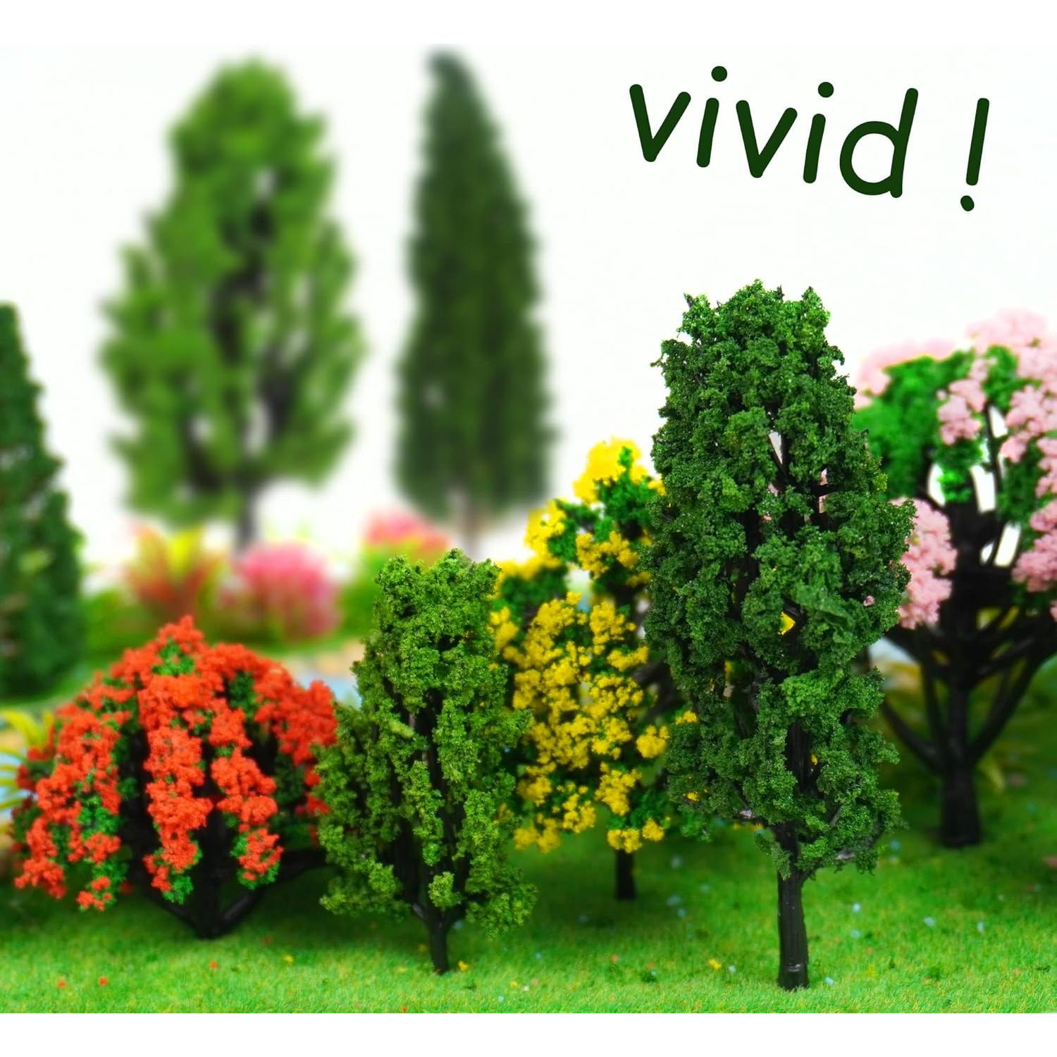 60 Piezas Mini Árboles y Plantas Falsas para Diorama DIY