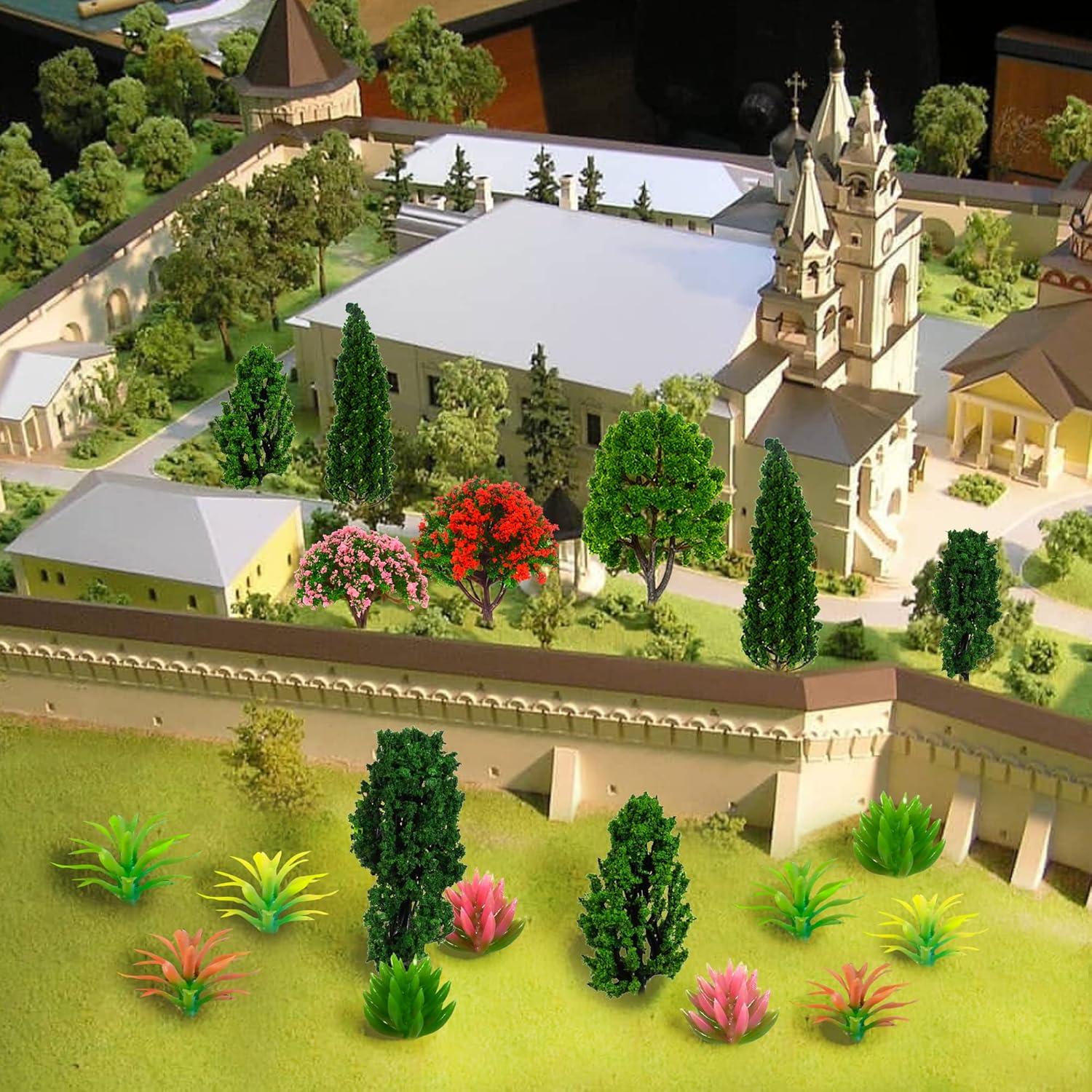 60 Piezas Mini Árboles y Plantas Falsas para Diorama DIY