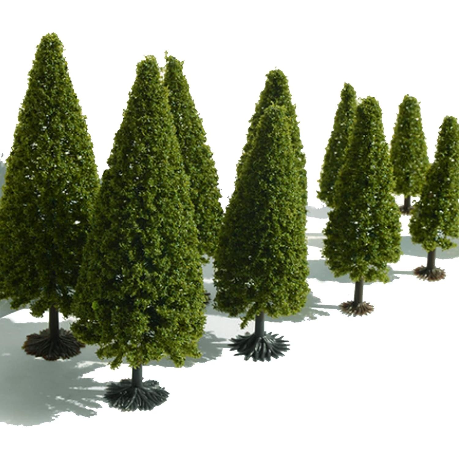 Woohome 44 PCS Árboles Miniatura Verde para Modelos DIY