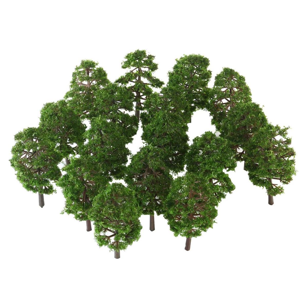 20 Árboles Artificiales Modelo Paisaje 9cm Verde BESPORTBLE