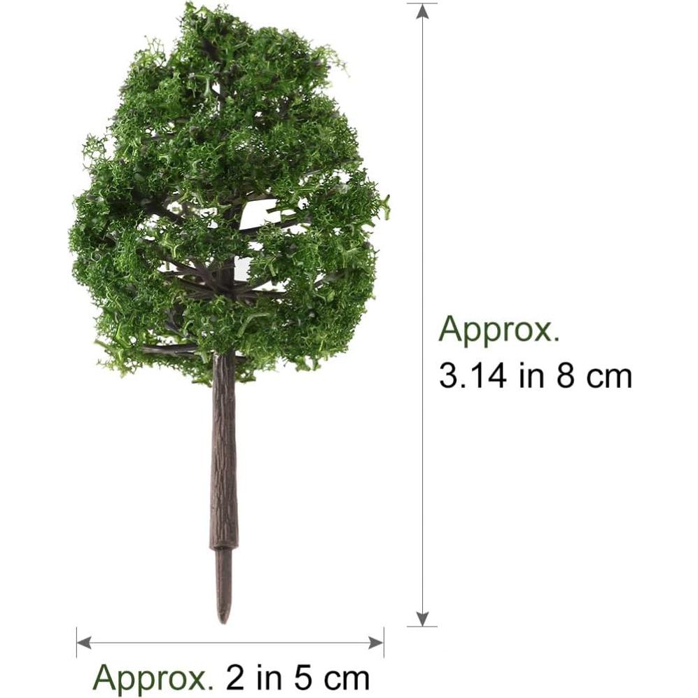 20 Árboles Artificiales Modelo Paisaje 9cm Verde BESPORTBLE