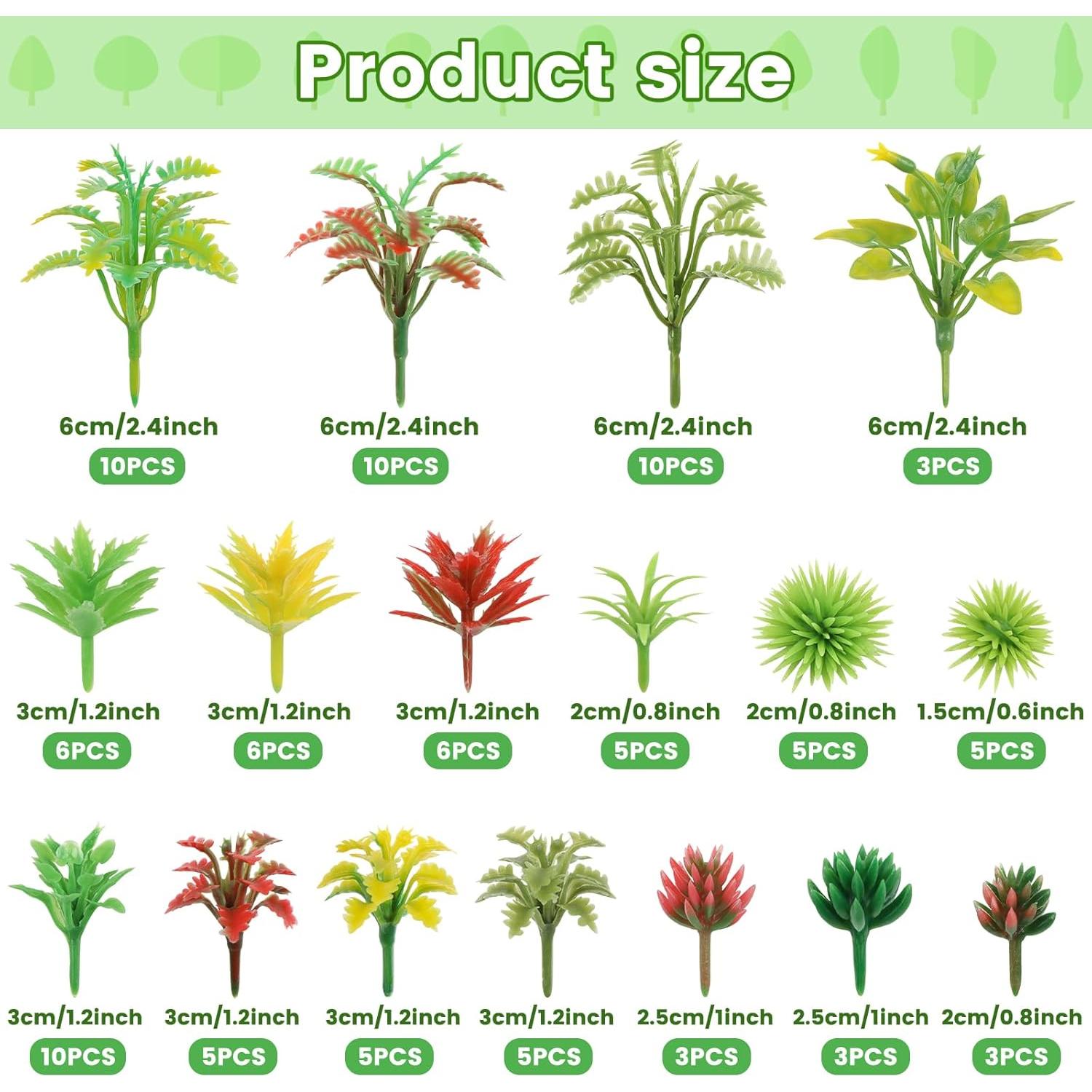 100 Mini Árboles Modelo QUOZUO para Manualidades DIY 1.5-6.1 cm