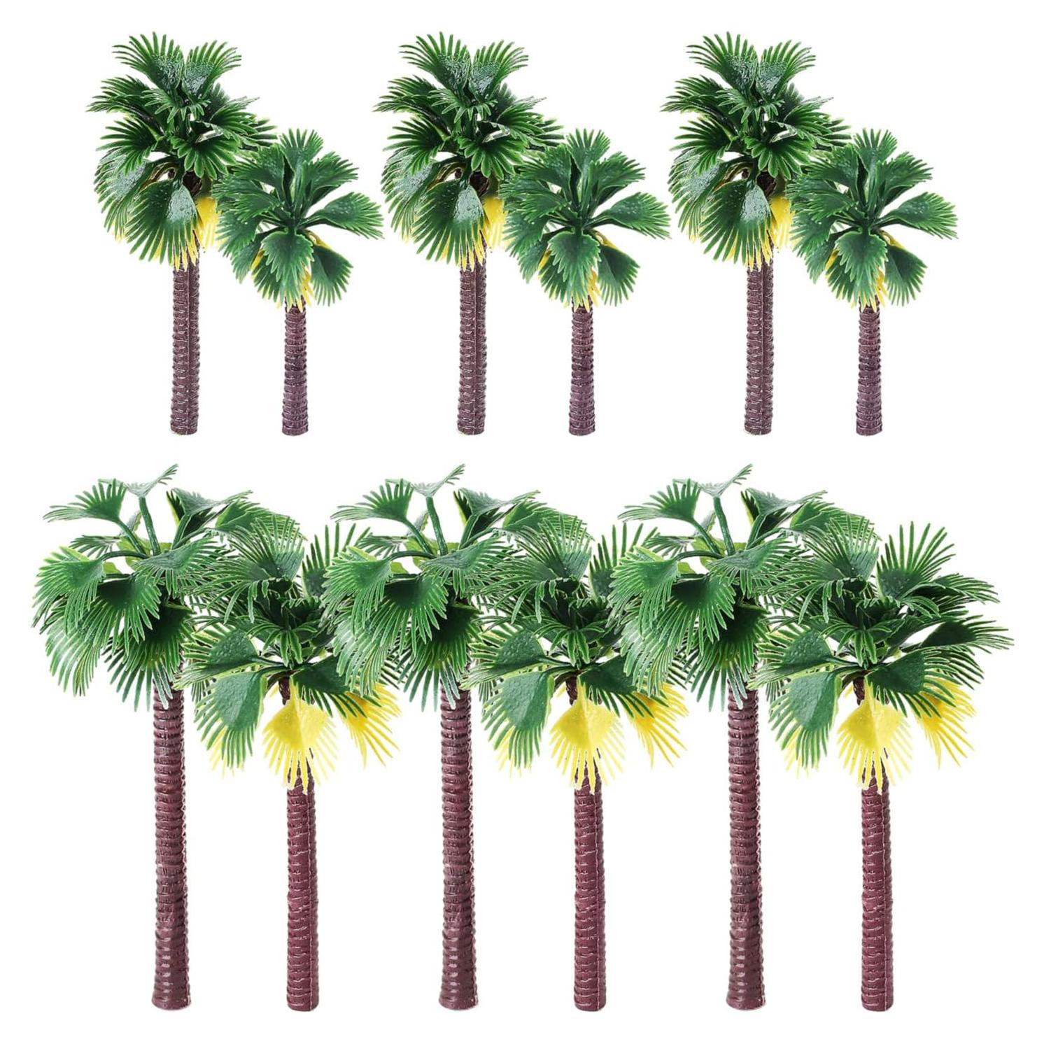 Yetaha 12PCS Árboles Artificiales de Palma de Coco 7-16 cm
