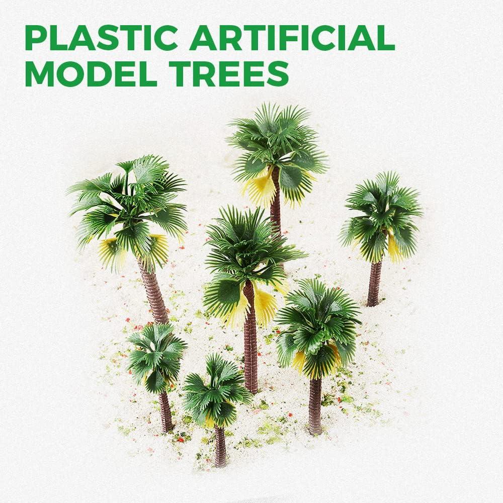 Yetaha 12PCS Árboles Artificiales de Palma de Coco 7-16 cm