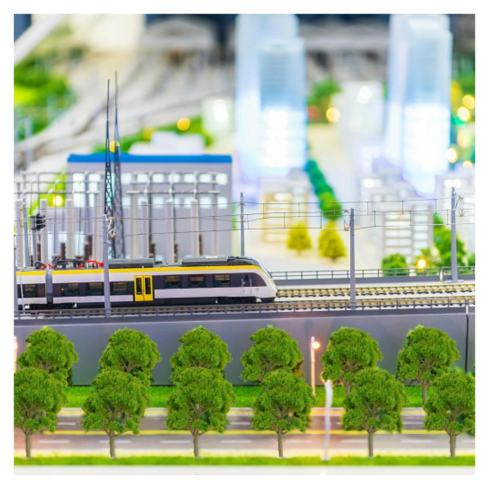 10 Árboles Miniatura Escala HO Drhomeam 9cm para Dioramas