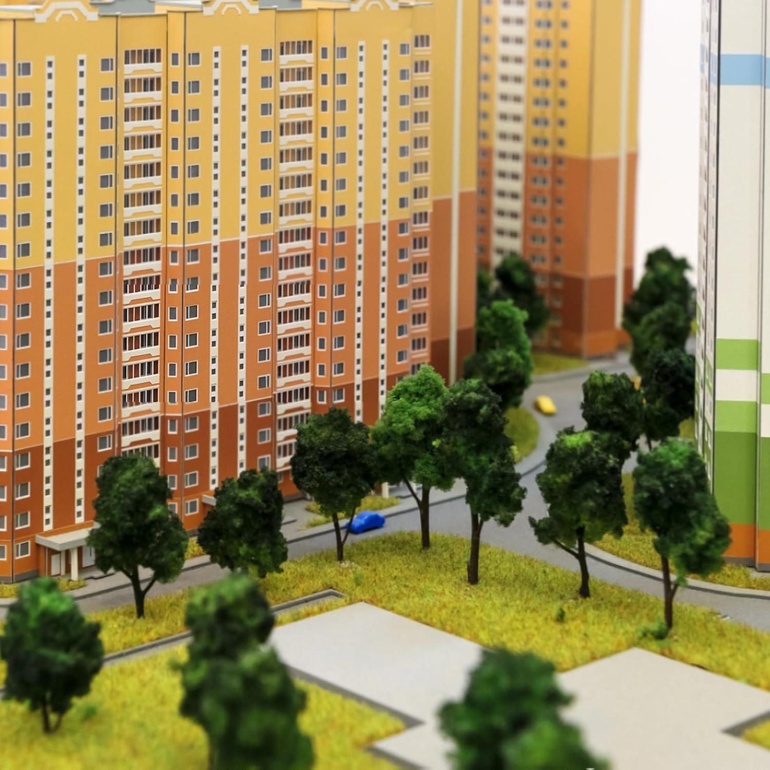 10 Árboles Miniatura Escala HO Drhomeam 9cm para Dioramas
