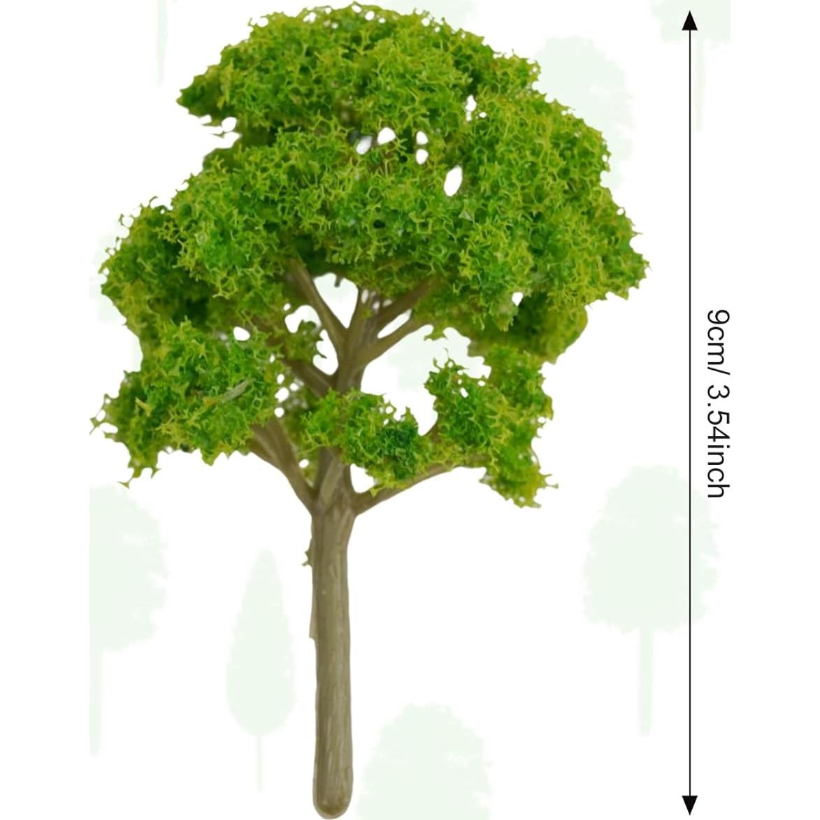 10 Árboles Miniatura Escala HO Drhomeam 9cm para Dioramas