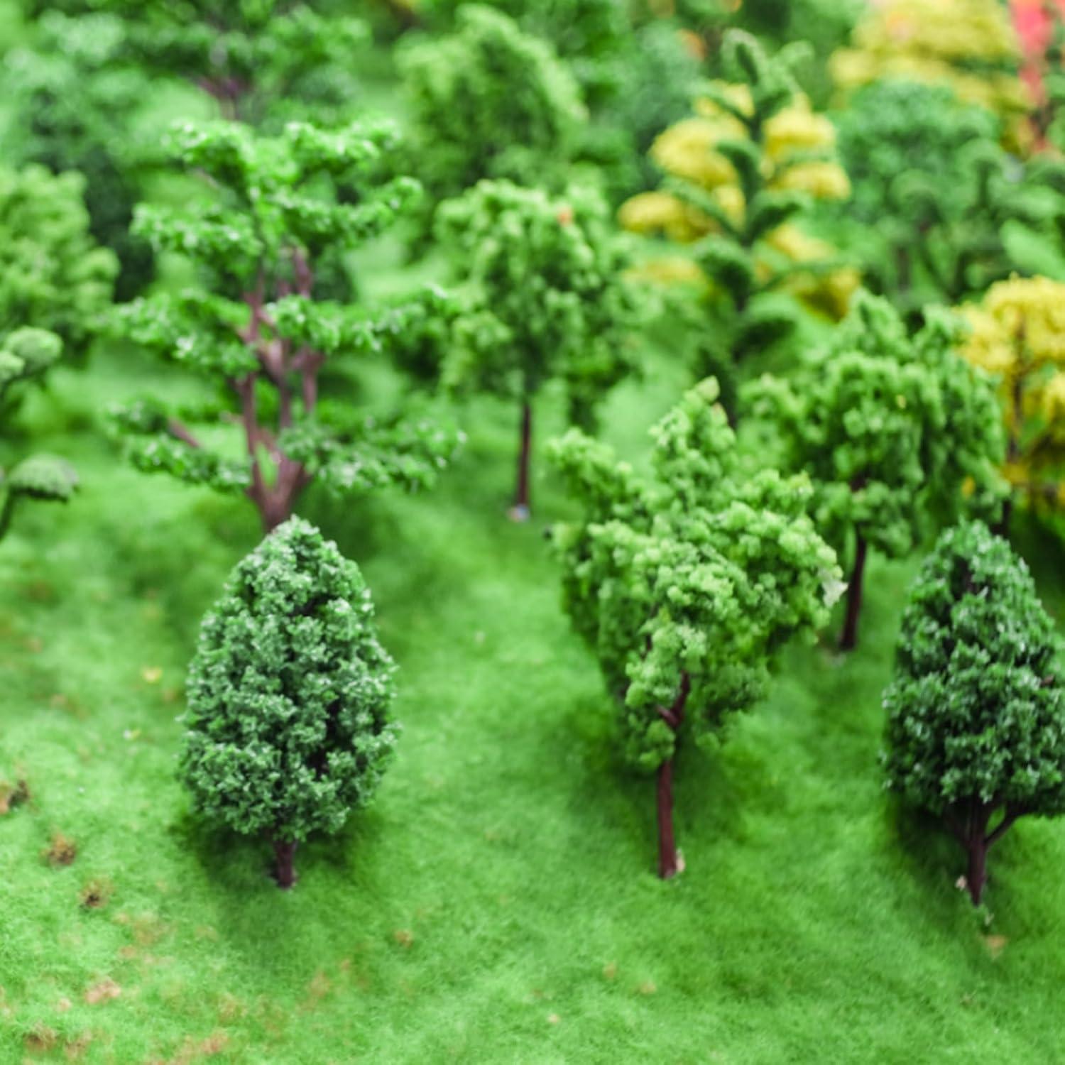10 Árboles Miniatura Escala HO Drhomeam 9cm para Dioramas