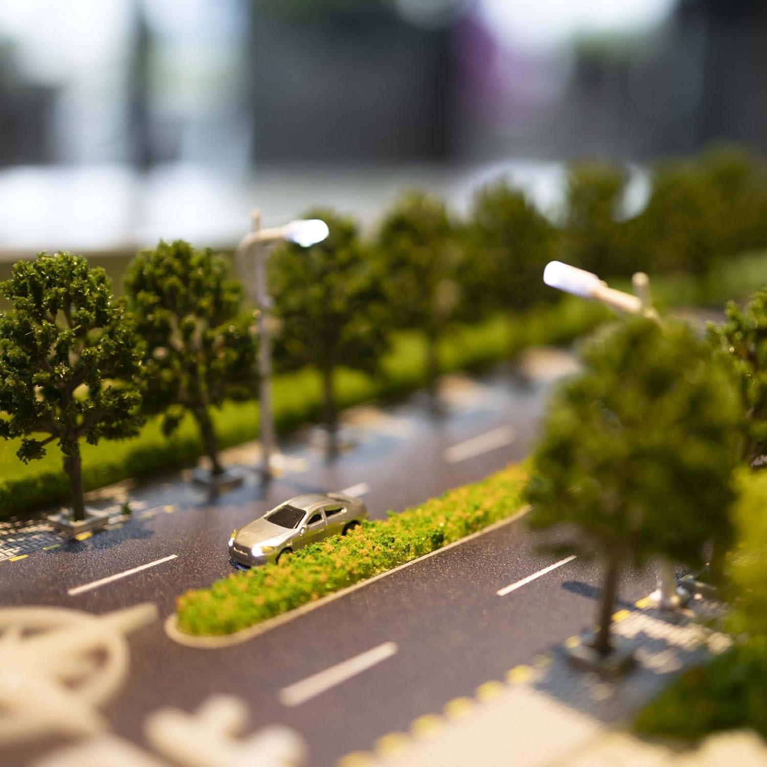 10 Árboles Miniatura Escala HO Drhomeam 9cm para Dioramas