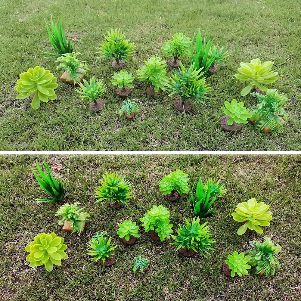 16 Árboles Miniatura de Plástico SaktopDeco para Diorama 2.5-12cm