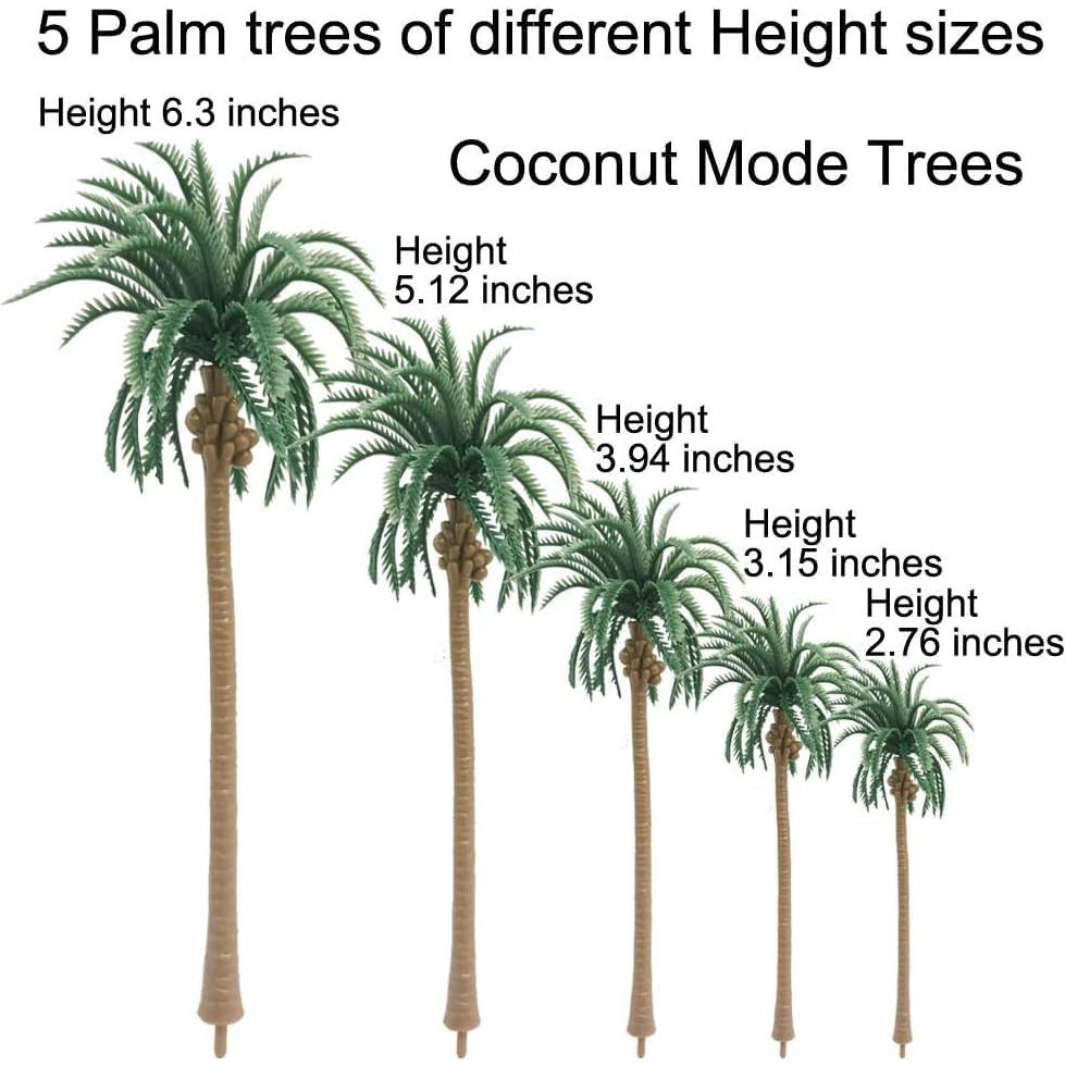 Kit de Árboles de Plástico AidLot para Diorama 18 Piezas