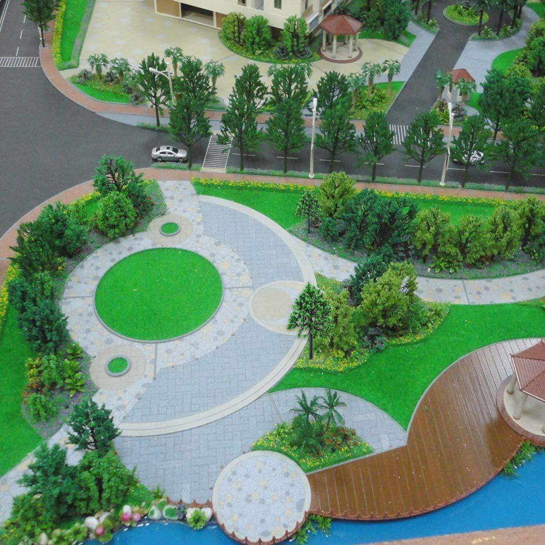 21 Piezas Árboles de Modelo ACKLLR 3-14 cm Verde Natural