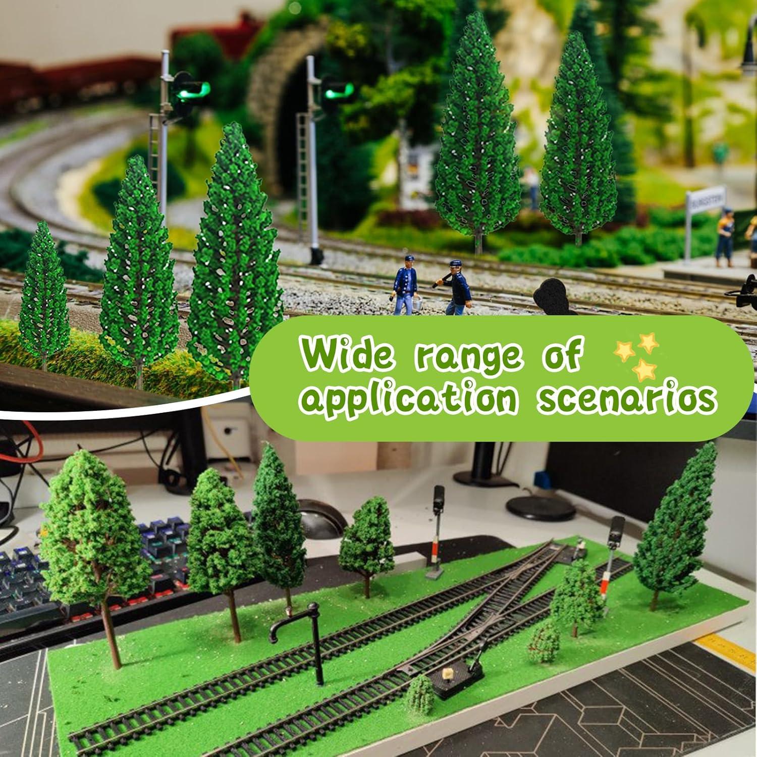 Mini Árboles de Diorama Warmtree 36 Piezas 3.8-16 cm Verde