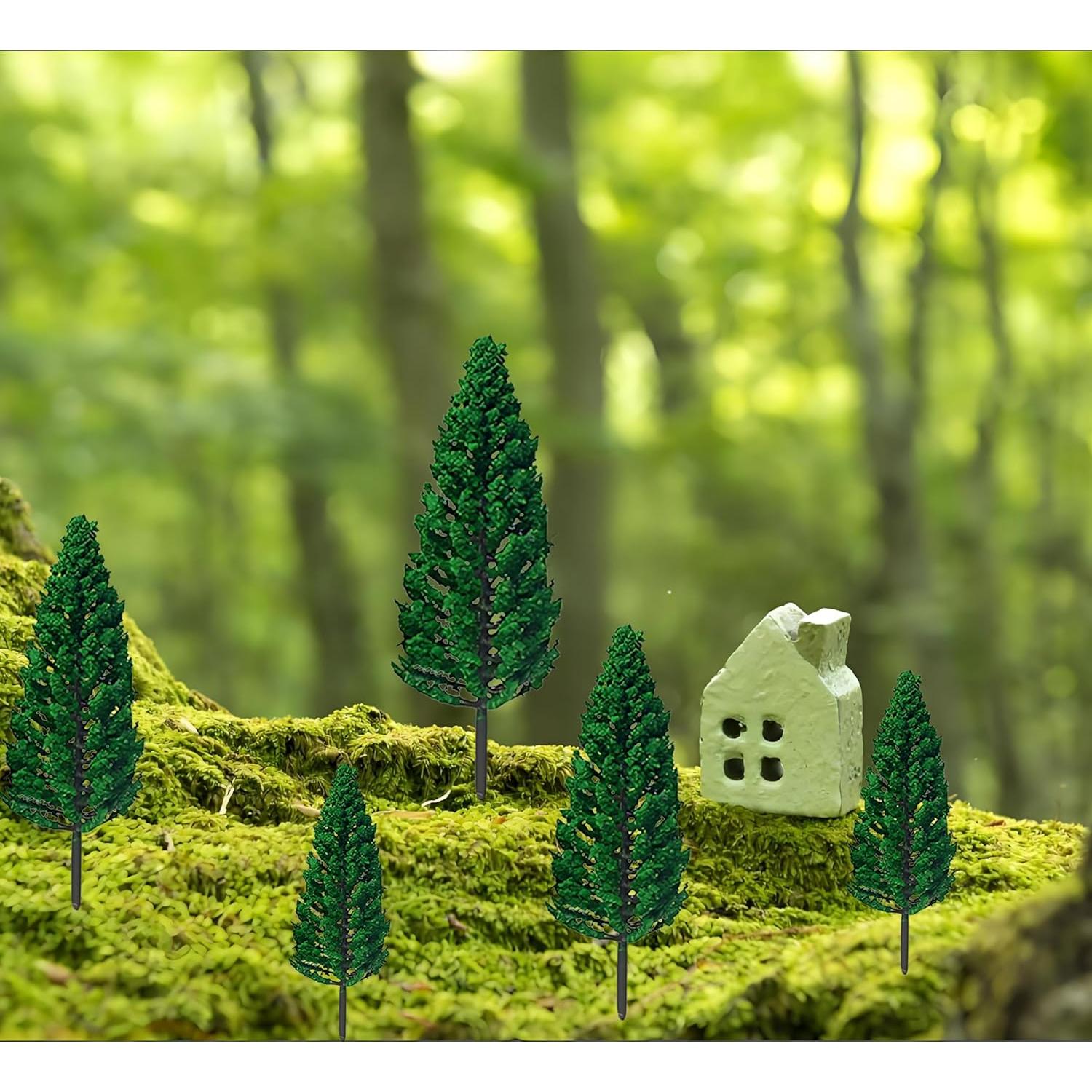 18 Mini Árboles Falsos WETEPUXI para Escenografía Verde