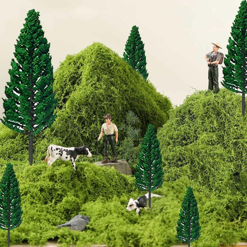 18 Mini Árboles Falsos WETEPUXI para Escenografía Verde