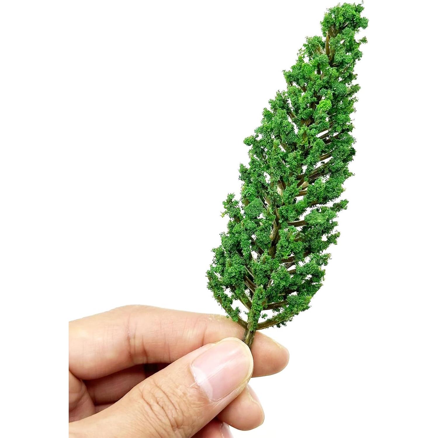Cayway 60 PCS Miniature Trees Miniature Flower Cluster Mixed Model Trees Accessories Model Train Scenery Fake Trees for Building Model, Model Scenery for DIY Crafts